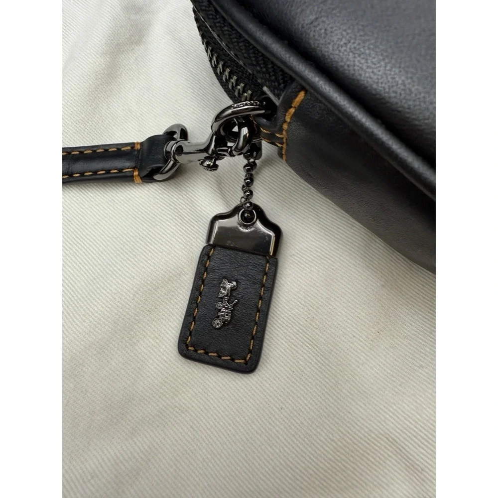 COACH x DISNEY Collection - MICKEY Crossbody Clutch Black Leather Bag‎